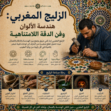 الزليج المغربي: هندسة الألوان وفن الدقة اللامتناهية