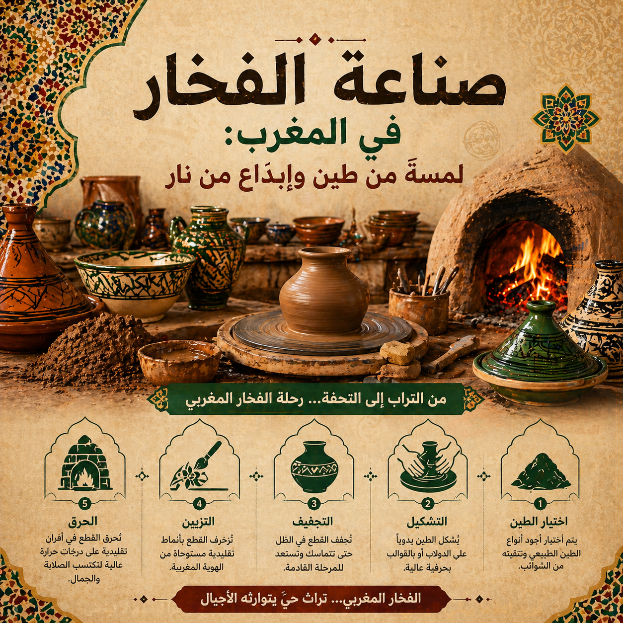 صناعة الفخار في المغرب: لمسة من طين وإبداع من نار