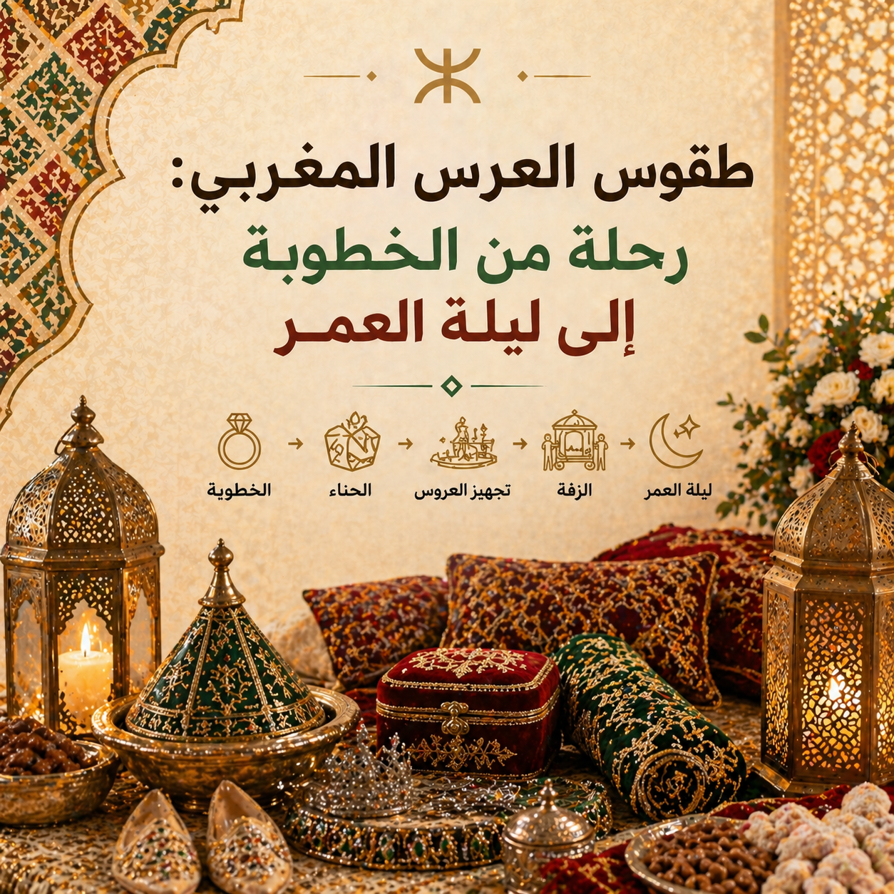 طقوس العرس المغربي: رحلة من الخطوبة إلى ليلة العمر